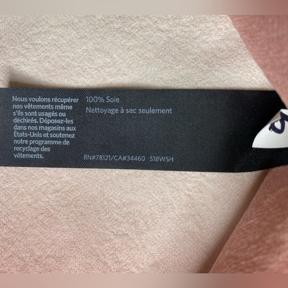 Eileen Fisher Serno Water Color Silk Sheer Blouse Top Sz Sm - Picture 8 of 9